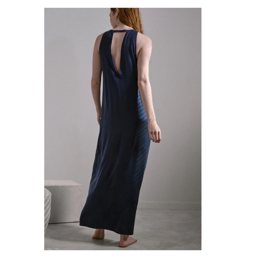 🛑 SOLD 🛑 New! LUNYA Racer Washable Silk Slit Maxi Dress - Picture 6 of 14